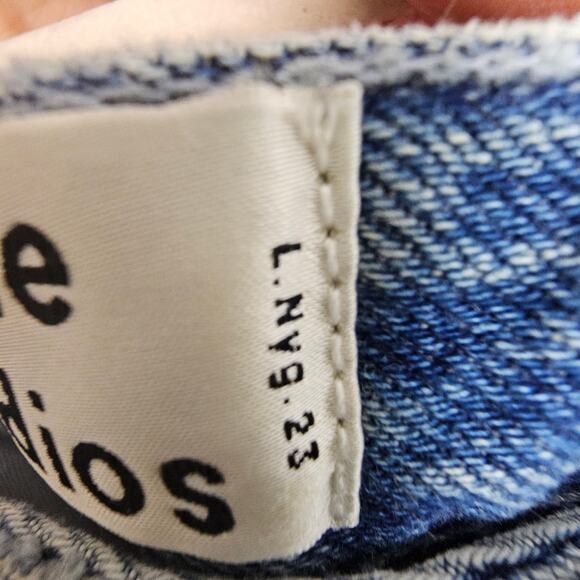 Acne Studios Womens Pop Trash Distressed Straight Cropped Jeans Sz 38 US 29/30 - Picture 7 of 11